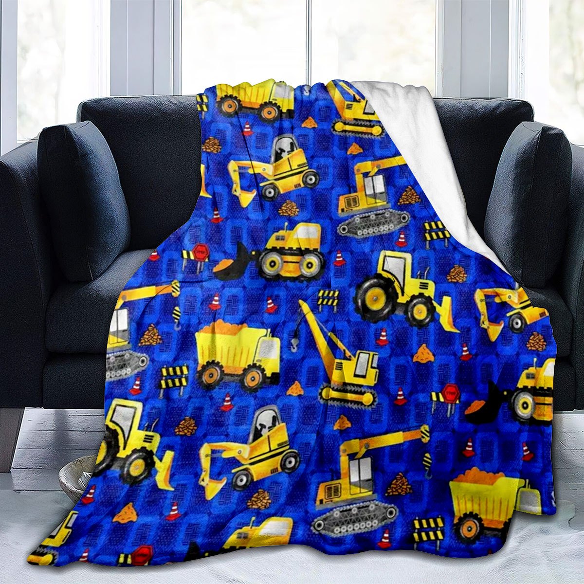 Dump Truck Heavy Equipment - 1 pezzo di coperta a tema
