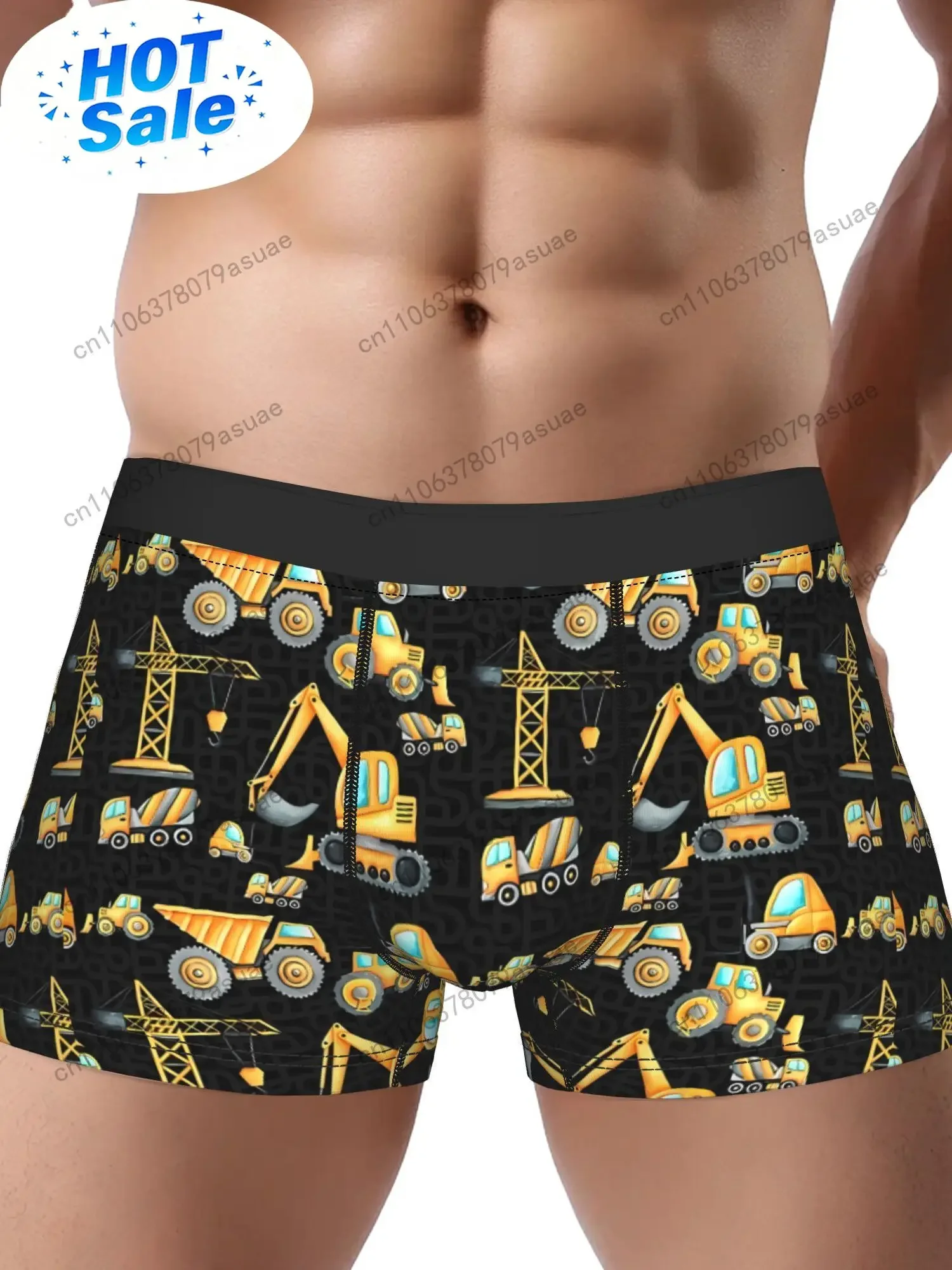 Dump Truck Heavy Equipment - Boxer da Uomo con Stampa Veicoli