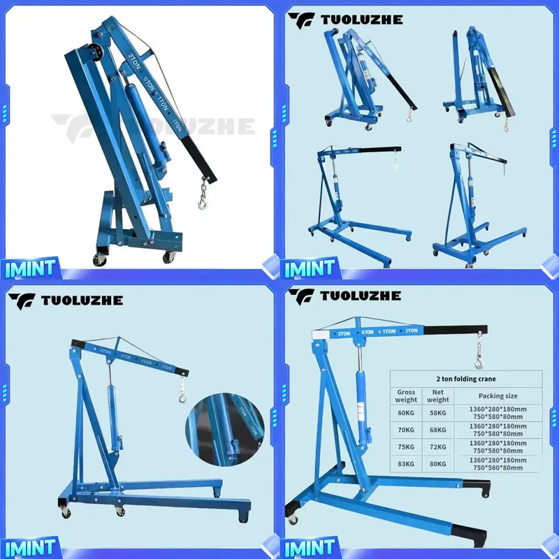 Hydraulic Floor Jack - Gru idraulica pieghevole blu da 2