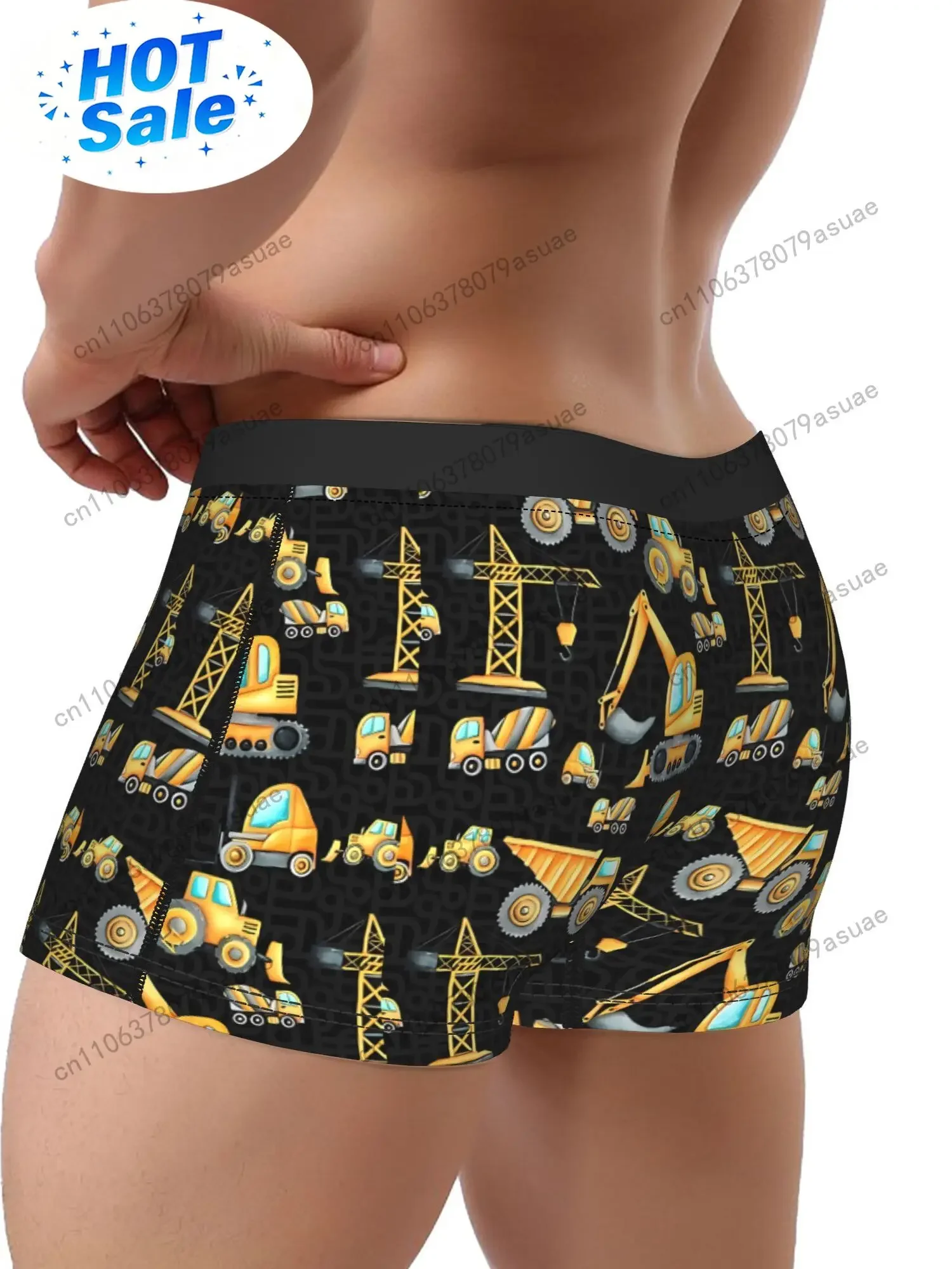 Boxer da Uomo con Stampa Veico - Dump Truck Heavy Equipment recensione e prezzo